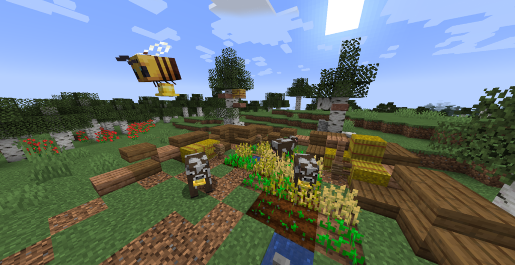 Пчелы в Minecraft 1.14